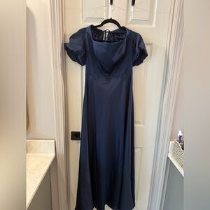 Birdy Grey Matte Satin Navy Judy Dress